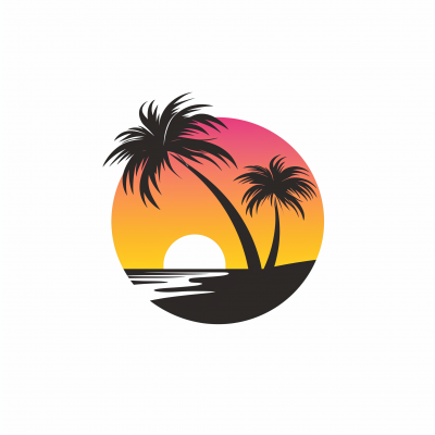 Minimalist Beach Sunset Logo