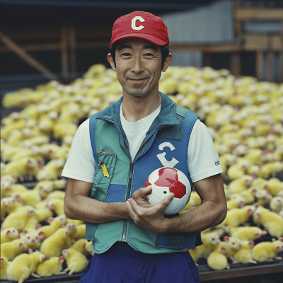 Japanese Man in a Red Cap