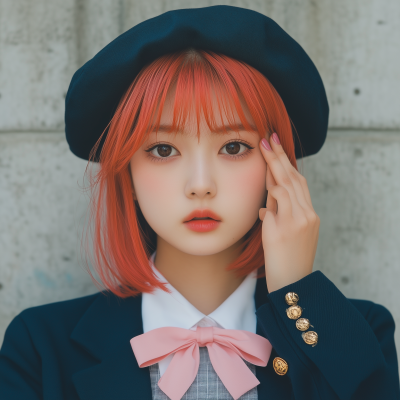 Japanese Woman in Beret