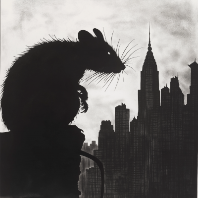 Mean NYC Rat Silhouette