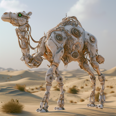 Mechanical Camel Robot in the Desert