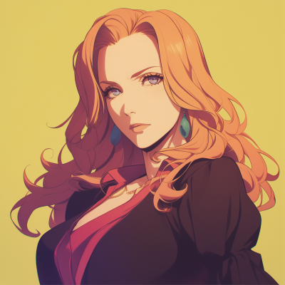 Portrait of Gillian Anderson in Anime Style