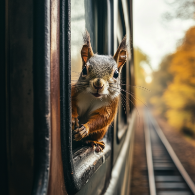 Squirrels on a Train