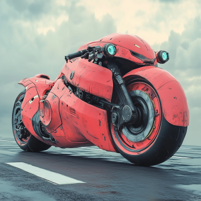 Futuristic Motorcycle in Akira Style