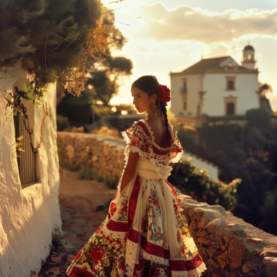 Capri Landscape with Traditional Attire