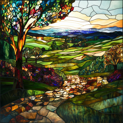 Stained Glass Landscape