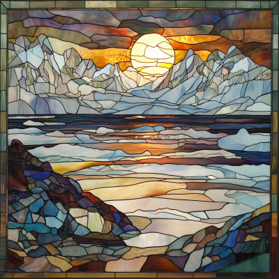 Antarctic Stained Glass Landscape