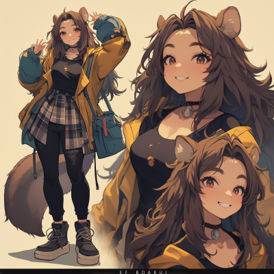 Marmot Girl Character Design