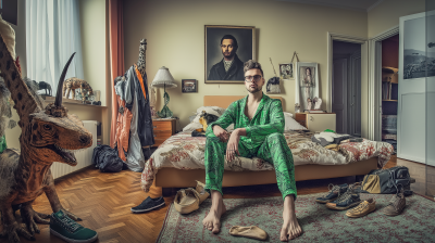 Man in Green Pyjama