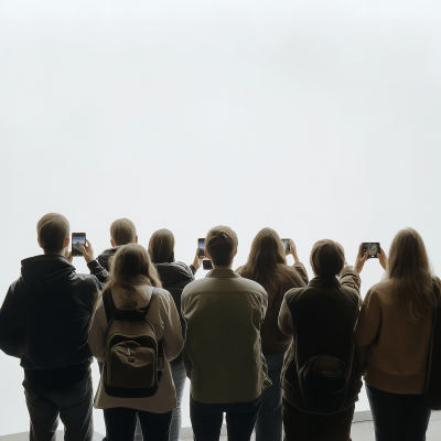 Group of People Taking a Photo