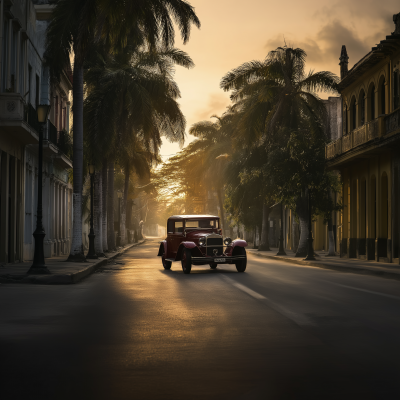 Vintage Peugeot on Sunset Drive