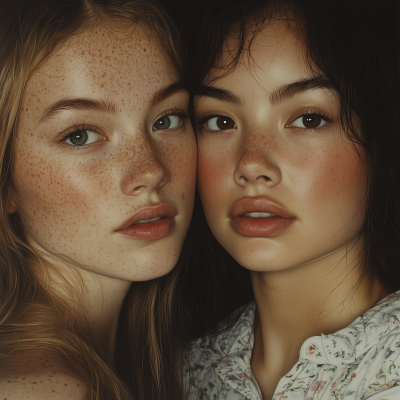 Two Young Women Portrait