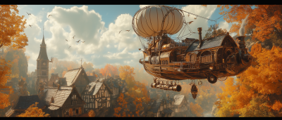 Victorian Steampunk Skyboat