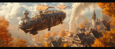 Victorian Steampunk Skyboat
