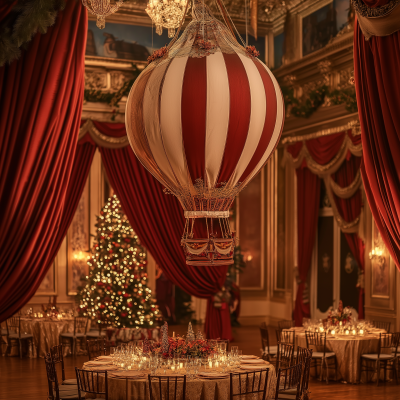 Christmas Hot Air Balloon Decor