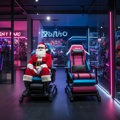 Santa Claus in a Gaming Chair