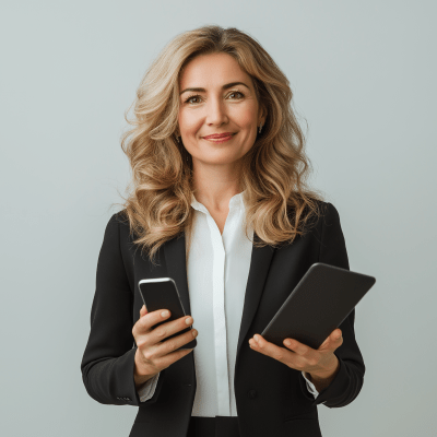 Woman with Devices