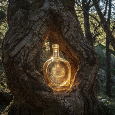 Gin Bottle in Nature