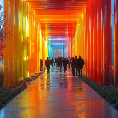 Colorful Bridge Perspective