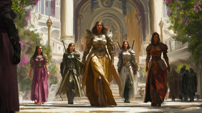 Elven Queen and Attendants