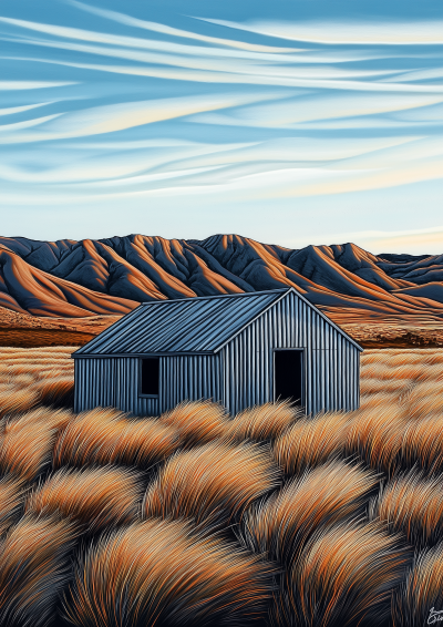 Old Corregated Shack in Central Otago