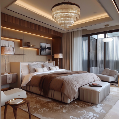 Elegant Bedroom Perspective