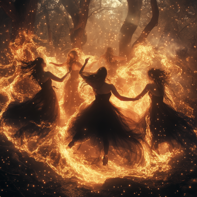 Witchy Dance in the Forest