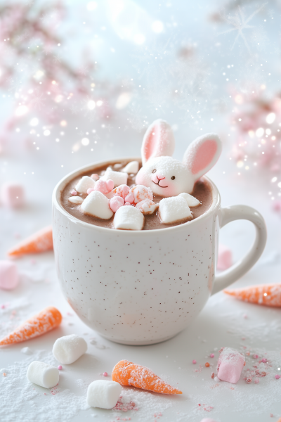 Cup of Hot Chocolate with Bunny