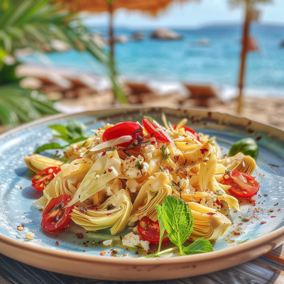 Artichoke Salad by the Beach