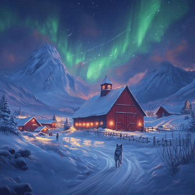 Magical Santa’s Red Barn at the North Pole