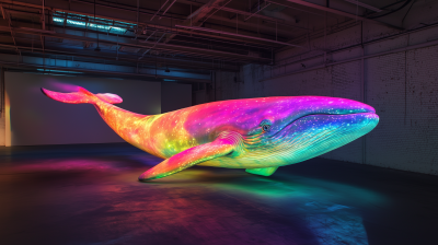 Whale Sculpture in Art Exhibit