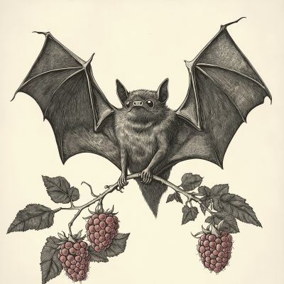 Bat and Raspberries