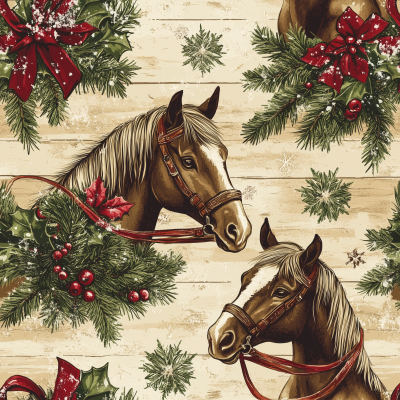 Country Western Christmas Pattern