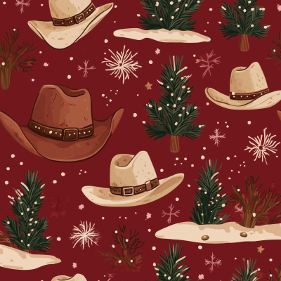 Country Western Christmas Pattern