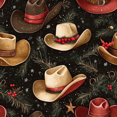 Christmas Cowboy Hats