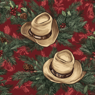 Nostalgic Cowboy Christmas Pattern