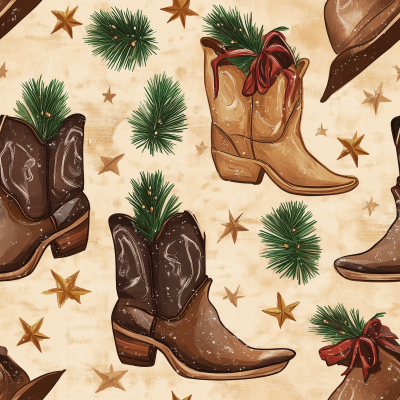 Cowboy Christmas Pattern