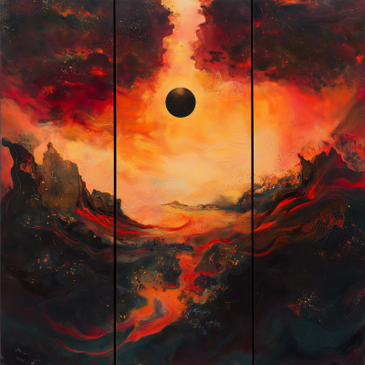 Melting Acid Sun Triptych