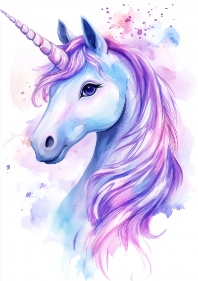 Cute Watercolor Unicorn