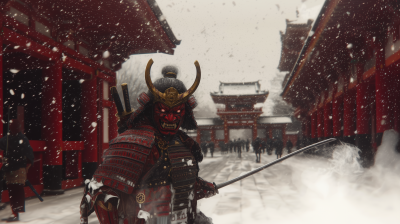 Samurai in Oni Mask