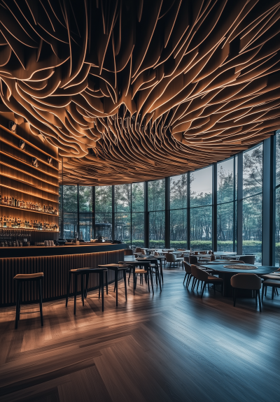 Dining Area of Kengo Kuma