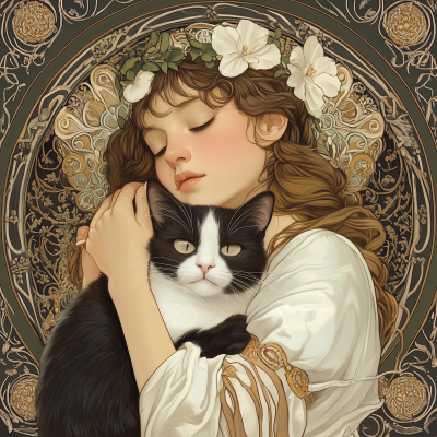 Art Nouveau Cat