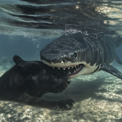 Underwater Predator Encounter