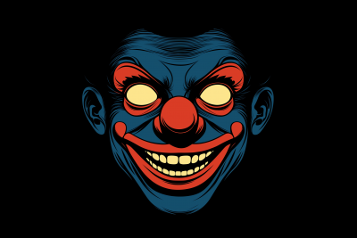 Minimalist Clown Face