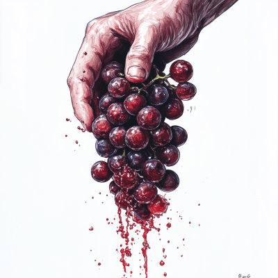 Squeezing Red Grapes