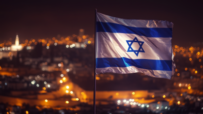 Waving Israeli Flag