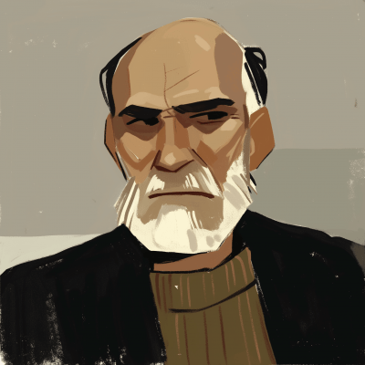 Grumpy Old Man Character Design