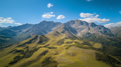 Aerial view of mountains