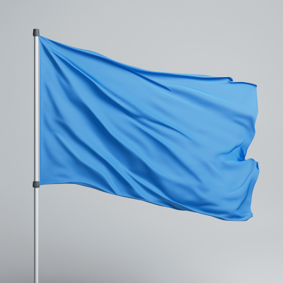 Blue and White Flag Mockup