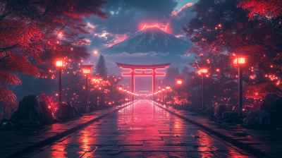 Futuristic Japanese Cityscape